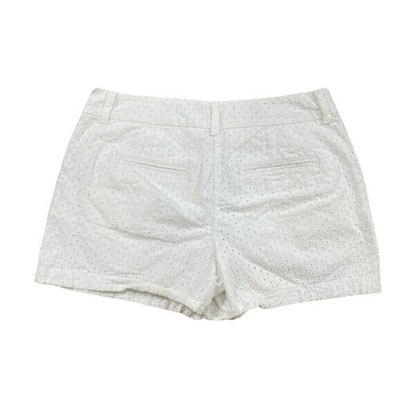 LOFT White Eyelets Chino Short -Women Size 2 -Summer Springs Casual - Picture 11 of 12